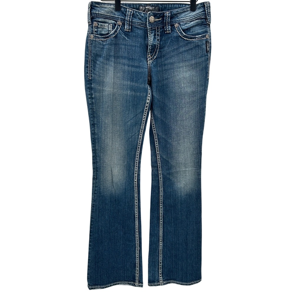 Silver Jeans Co Womens Bootcut Jeans Suki Denim Stretch Western Style Size‎ 28
